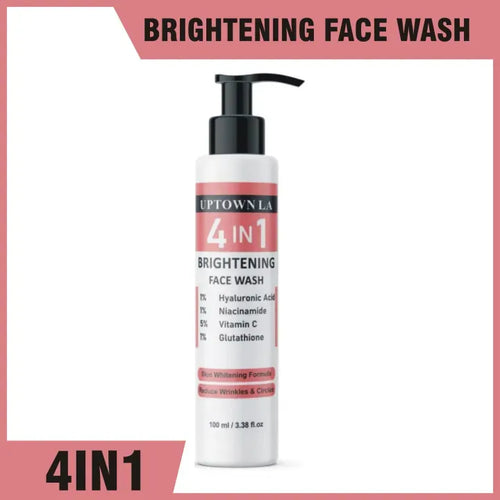 UPTOWN LA 4 IN 1 Whitening Face Wash – Brightening & Deep Cleansing Face Wash for Oily, Dry & All Skin Types