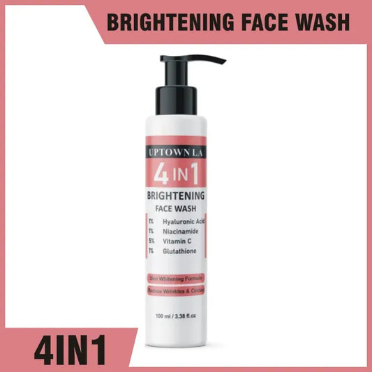 UPTOWN LA 4 IN 1 Whitening Face Wash – Brightening & Deep Cleansing Face Wash for Oily, Dry & All Skin Types